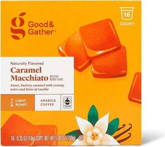 Naturally Flavored Caramel Macchiato Light Roast Coffee - 16ct Single Serve Pods - Good & Gather™