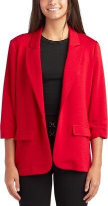 Juniors' 3/4-Sleeve Boyfriend Blazer