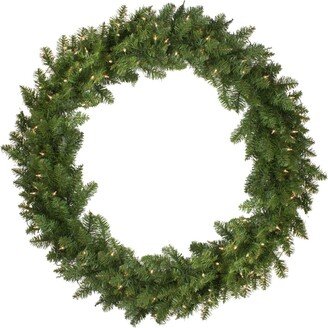 Northlight Pre-Lit Eastern Pine Artificial Christmas Wreath-Clear Lights