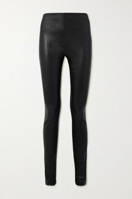 Florence Leather Leggings - Black