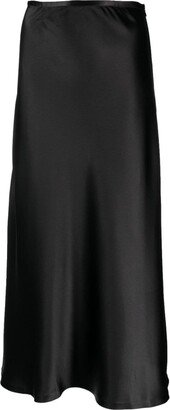 Atu Body Couture A-line satin maxi skirt-AA