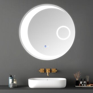 Causdon 24 Inch Modern LED Bathroom Vanity Mirror Adjustable Lights