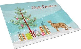 CK4586LCB Cheetoh No.1 Cat Merry Christmas Glass Cutting Board