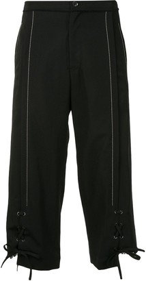 Lace-Up Cropped Trousers