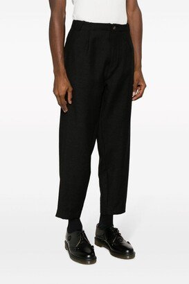 Pleated Cropped Trousers-AK