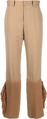 Frayed-Trim Cropped Trousers