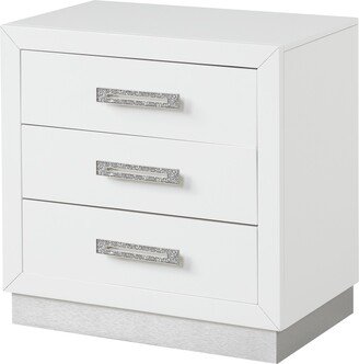 Galaxy Home Furnishings Coco Americana Style 2-Drawer Nightstand Made with Wood & Bult in LED