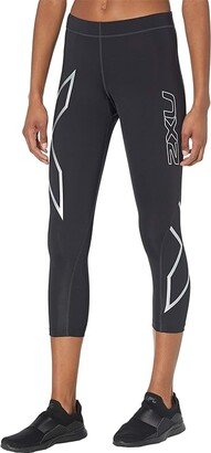 Core Compression 7/8 Tights (Black/Silver) Women's Shorts