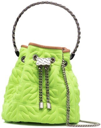 DNA C-Chain-embossed bucket bag