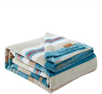 Modern Serape Stripe Ultra Soft Plush Blanket, Full/Queen