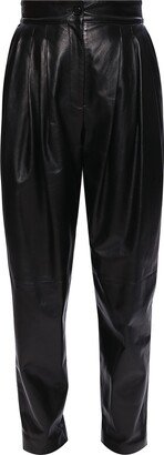 Leather Trousers - Black-AB