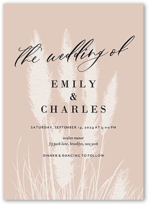 Wedding Invitations: Lovely Silhouettes Wedding Invitation, Beige, 5X7, Standard Smooth Cardstock, Square
