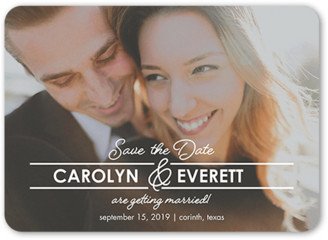 Save The Date Cards: Graceful Union Save The Date, White, 5X7, Matte, Signature Smooth Cardstock, Rounded