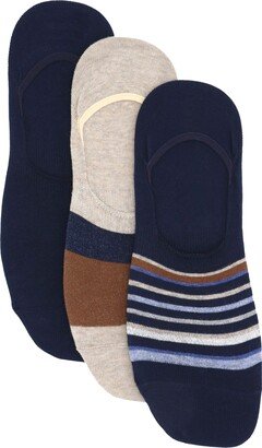 Assorted No Show Socks - Pack of 3-AA