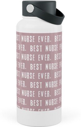 Photo Water Bottles: Best Nurse Ever - Mauve Stainless Steel Wide Mouth Water Bottle, 30Oz, Wide Mouth, Pink