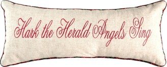 Hark The Herald 10 x 24 Embroidered Throw Pillow