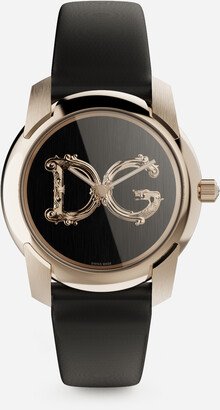 DG7 Barocco watch with black satin strap