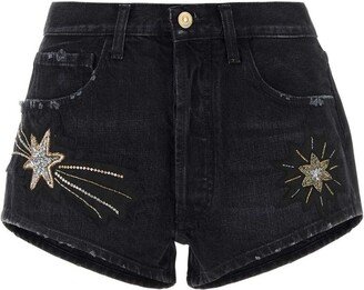 The Wandering Star Mid-Rise Denim Shorts