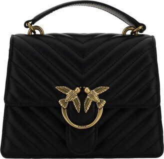 Logo Plaque Shoulder Bag-AB