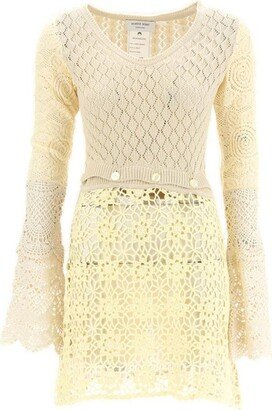 Long Sleeved Knitted Mini Dress