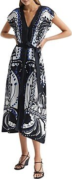 Freja Scarf Print Midi Dress