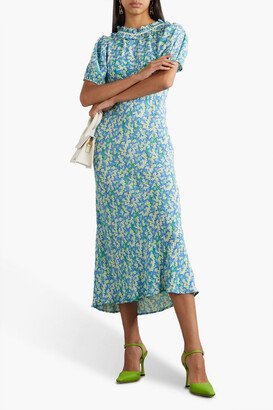 Deia ruffled floral-print voile midi dress