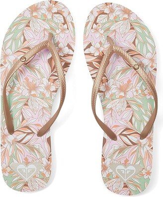 Bermuda Print (White/Gold) Women's Sandals