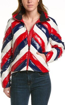 Chevron Quilted Down Jacket