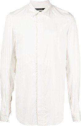 Spread-Collar Concealed-Fastening Shirt