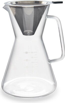 London Sip Glass Pour Over Carafe with Reusable Filter, 1200ml