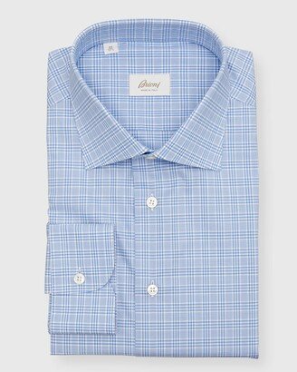 Men's Cotton Plaid Dress Shirt-AB