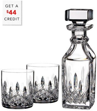 Lismore Connoisseur Square Decanter 15.5Oz & Tumbler 7Oz Set Of 2 With $44 Credit