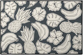 Door Mats: Tropical Cutout Door Mat, Gray