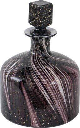 Stromart Glass Decanter - Black/White/Gold-AA