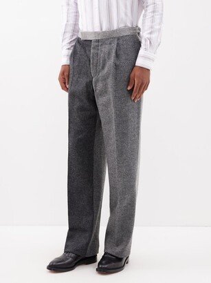 Single-pleated Panelled-wool Trousers