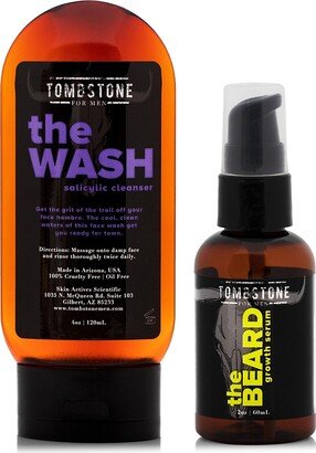 Tombstone for Men 2-Piece Salicylic Cleanser & Beard Growth Serum Set