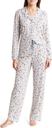 JACLYN Contrast Piping Knit Pajamas