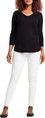 Petite Vital V-Neck (Black Onyx) Women's Sweater