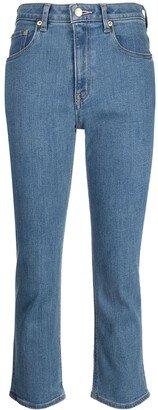 The Rose Quartz mid-rise cropped skinny jeans