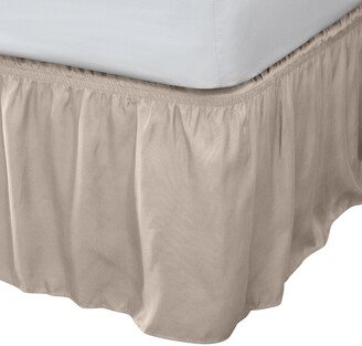 Wrap Around Bed Ruffle Queen/King in Beige