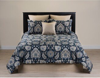 victor mill Castleford denim medallion damask daybed set