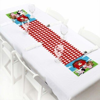 Big Dot Of Happiness Farm Animals - Petite Party Paper Table Runner - 12 x 60 inches