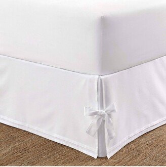 Corner Ties Tailored Bedskirt White