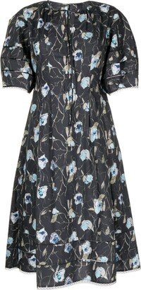 Marchesa Rosa Floral-Print Dress