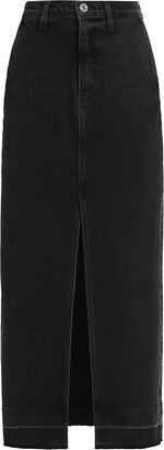 Lu Cotton High-Rise Maxi Skirt