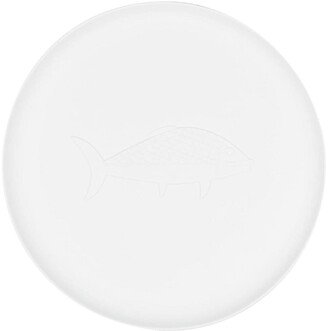 Poisson round porcelain tray