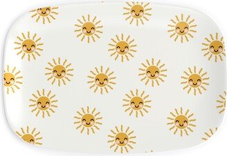 Serving Platters: Cute Sunshine - Yellow Serving Platter, Yellow