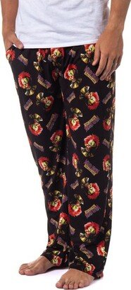 Killer Klowns from Outer Space Mens' Character Movie Film Sleep Pajama Pants (L) Black