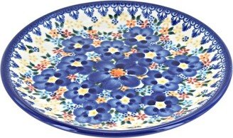 Blue Rose Pottery Blue Rose Polish Pottery Blue Dahlia Small Dessert Plate