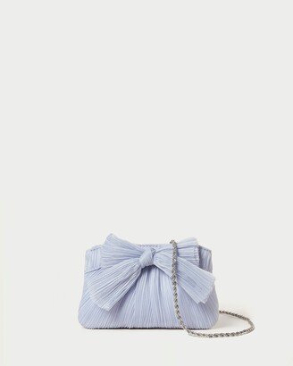 Rochelle Blue Mini Bow Clutch